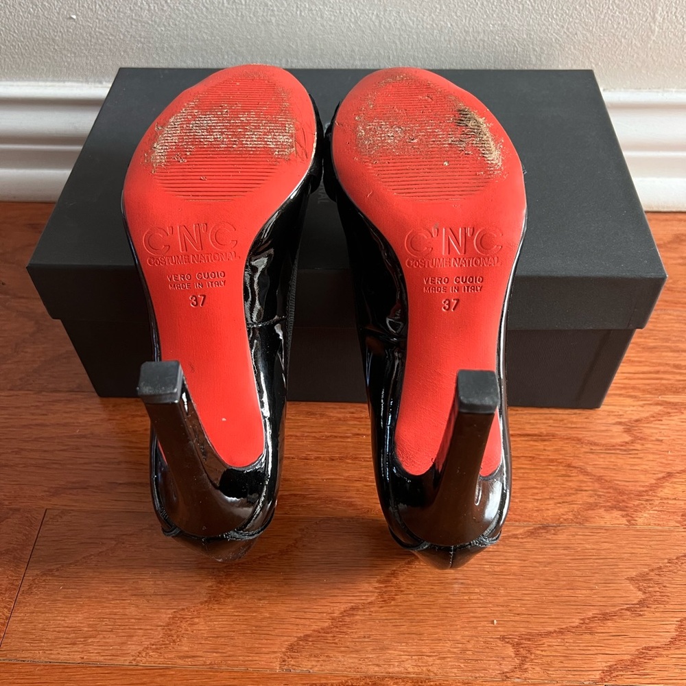 C’N’C Black Patent Pumps  4” Heels  Size: 7 MSRP:$250 - Picture 3 of 8